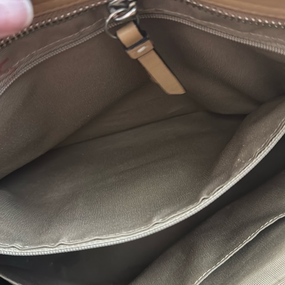 VTG Coach Hampton tan leather mini shoulder bag buckle handle horse bit footed - Picture 9 of 13